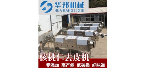 什么叫物理去皮？核桃仁去皮機純物理去皮的原理 華邦機械 核桃仁脫皮機